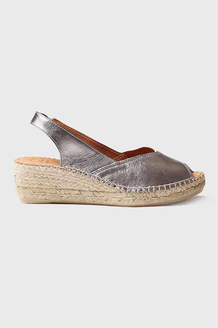 Toni Pons Bernia-P Steel Wedge Heel Espardrille Sandal - Shirley Allum Boutique