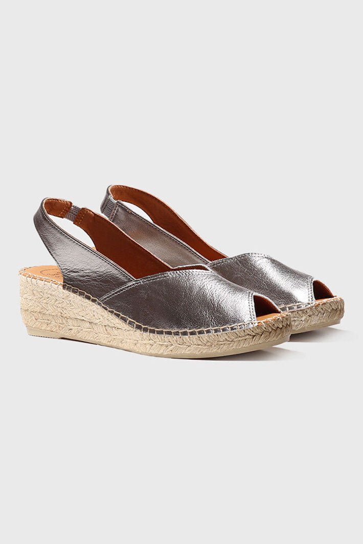 Toni Pons Bernia-P Steel Wedge Heel Espardrille Sandal - Shirley Allum Boutique