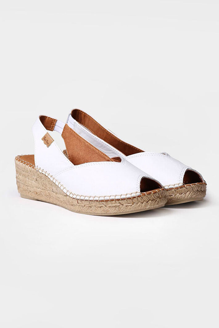 Toni Pons Bernia-P White Wedge Heel Espadrille Sandal - Shirley Allum Boutique