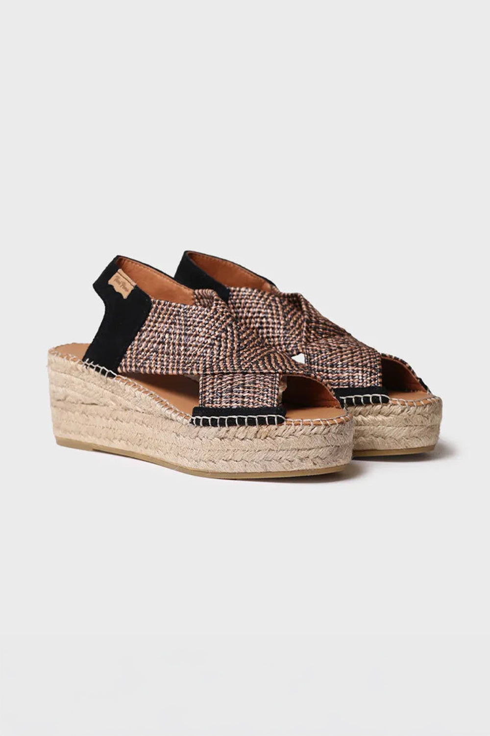 Toni Pons Masai Black Wedge Heel Espadrille Sandal - Shirley Allum Boutique