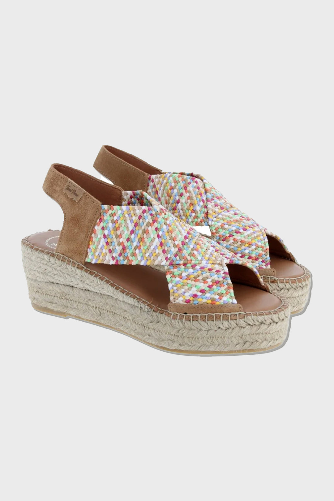 Toni Pons Masai Multi Colour Wedge Heel Espardrille Sandal - Shirley Allum Boutique