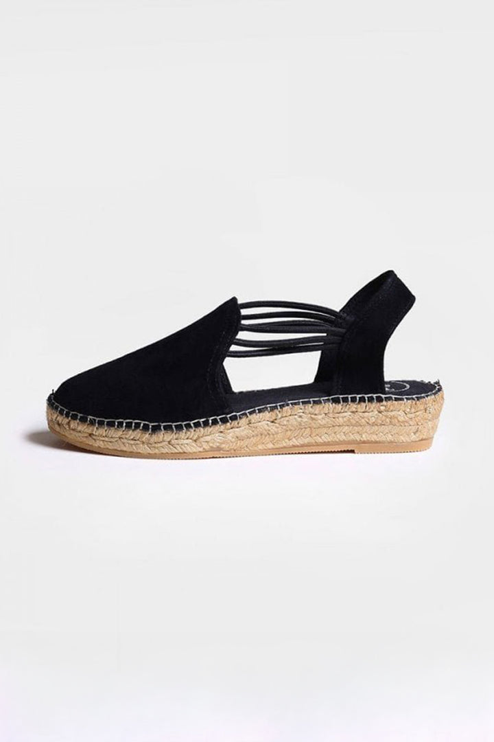 Toni Pons Nuria Espadrille Sandal Black Suede - Shirley Allum Boutique