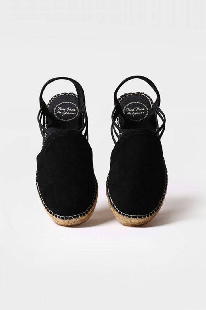 Toni Pons Nuria Espadrille Sandal Black Suede - Shirley Allum Boutique