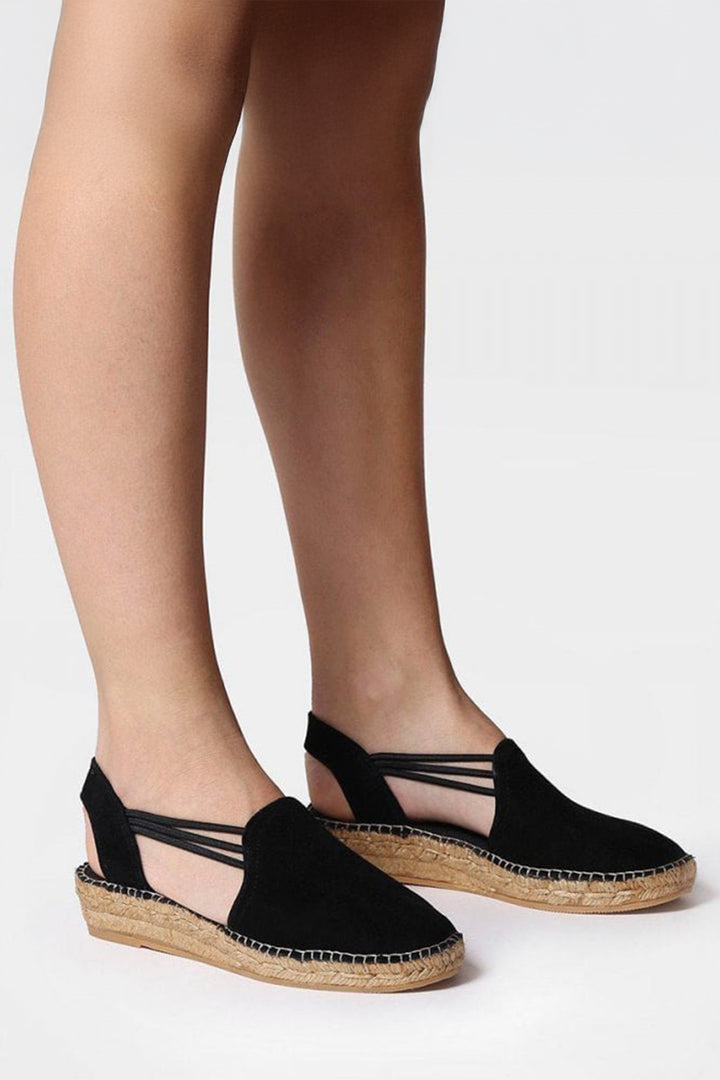 Toni Pons Nuria Espadrille Sandal Black Suede - Shirley Allum Boutique