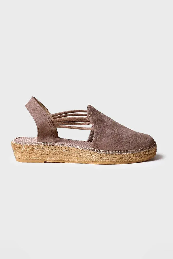 Toni Pons Nuria Espadrille Taupe Suede Sandal