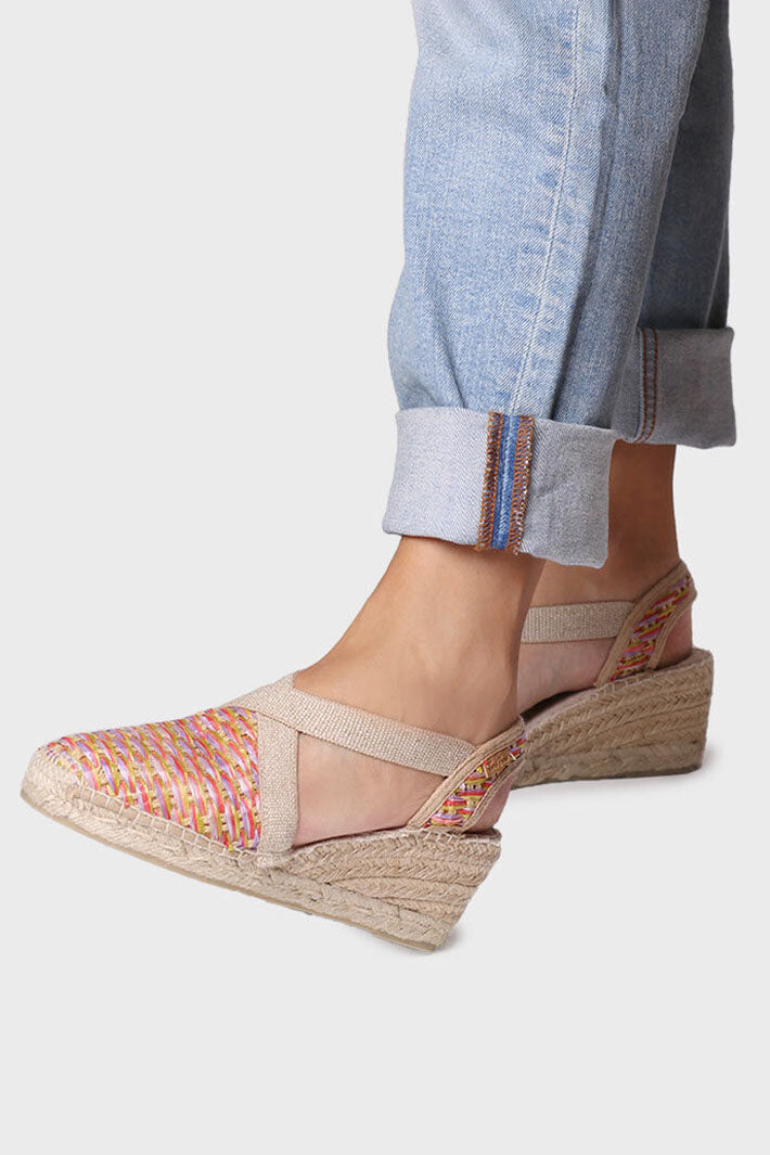 Toni Pons Terra-CS Multicolour Wedged Heel Espadrille Sandal - Shirley Allum Boutique
