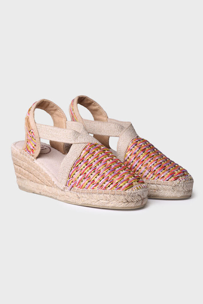 Toni Pons Terra-CS Multicolour Wedged Heel Espadrille Sandal - Shirley Allum Boutique