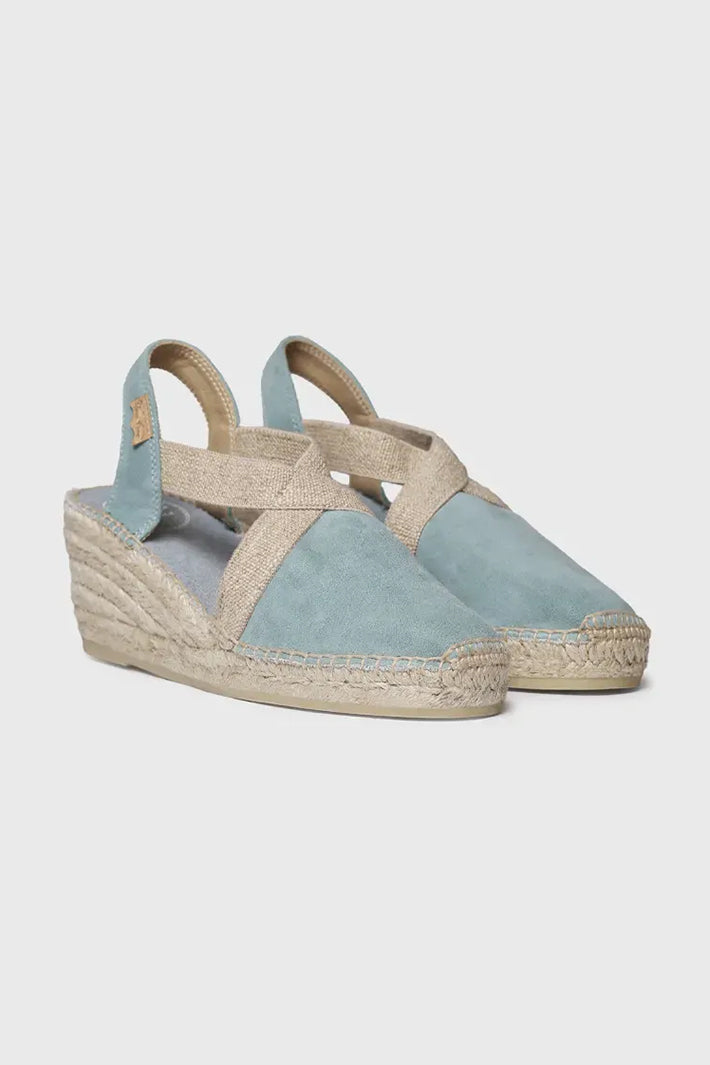 Toni Pons Tona Espadrille Aqua Blue Wedge Heel Sandal