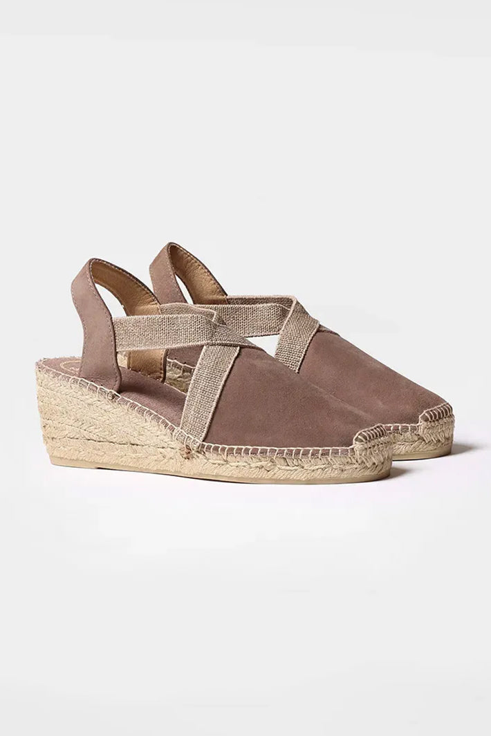 Toni Pons Tona Espadrille Taupe Wedge Heel Sandal