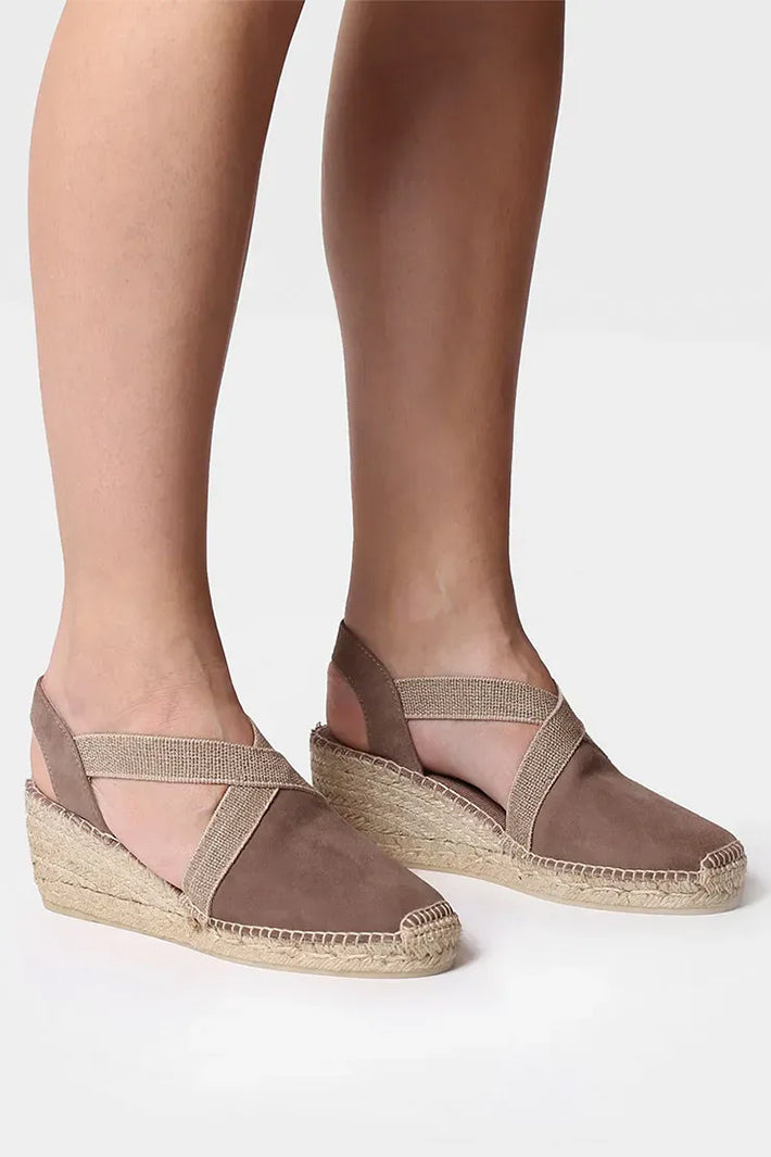 Toni Pons Tona Espadrille Taupe Wedge Heel Sandal
