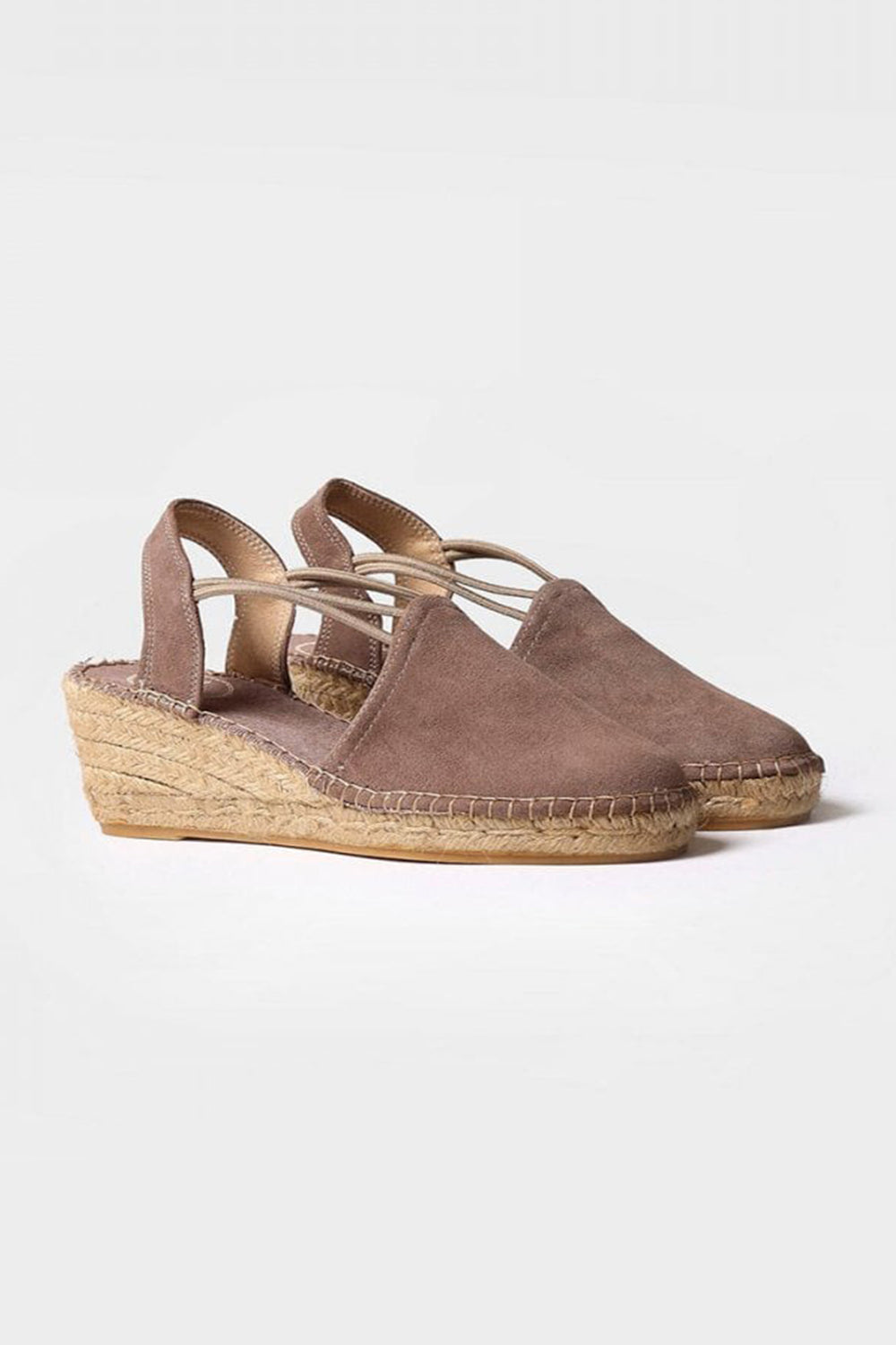 Toni Pons Tremp Espadrille Wedge Sandal Taupe Suede - Shirley Allum Boutique