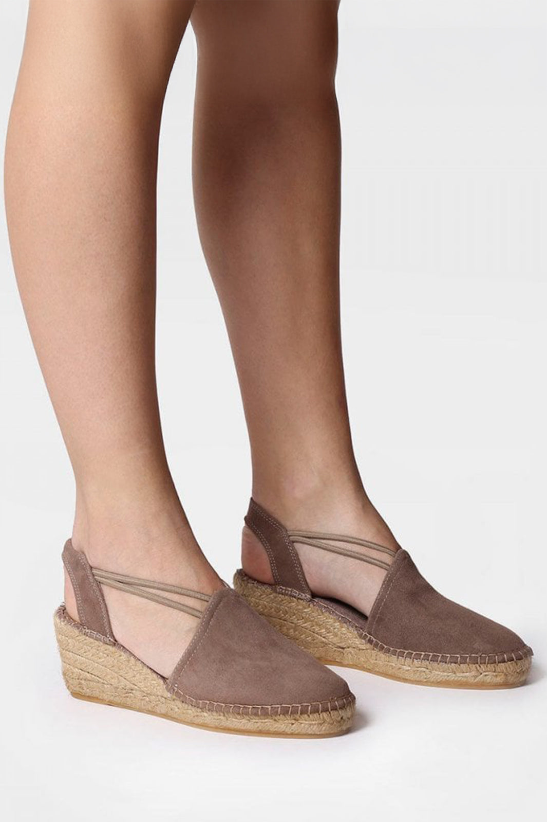 Toni Pons Tremp Espadrille Wedge Sandal Taupe Suede - Shirley Allum Boutique