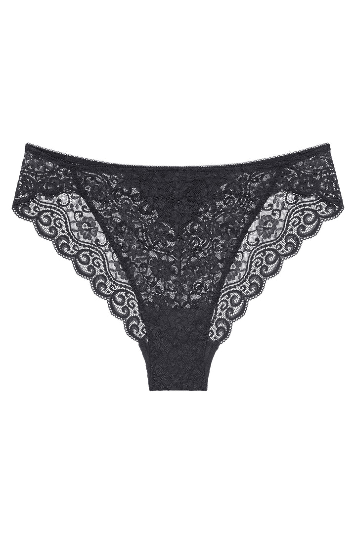 Triumph 10219109 0004 Black Amourette Highleg Tai Briefs