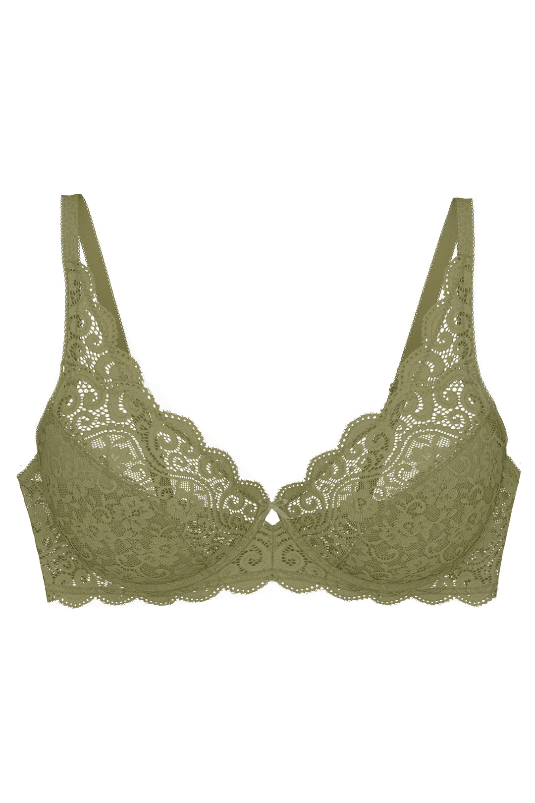 Triumph Amourette olive gold lace wired bra at Shirley Allum