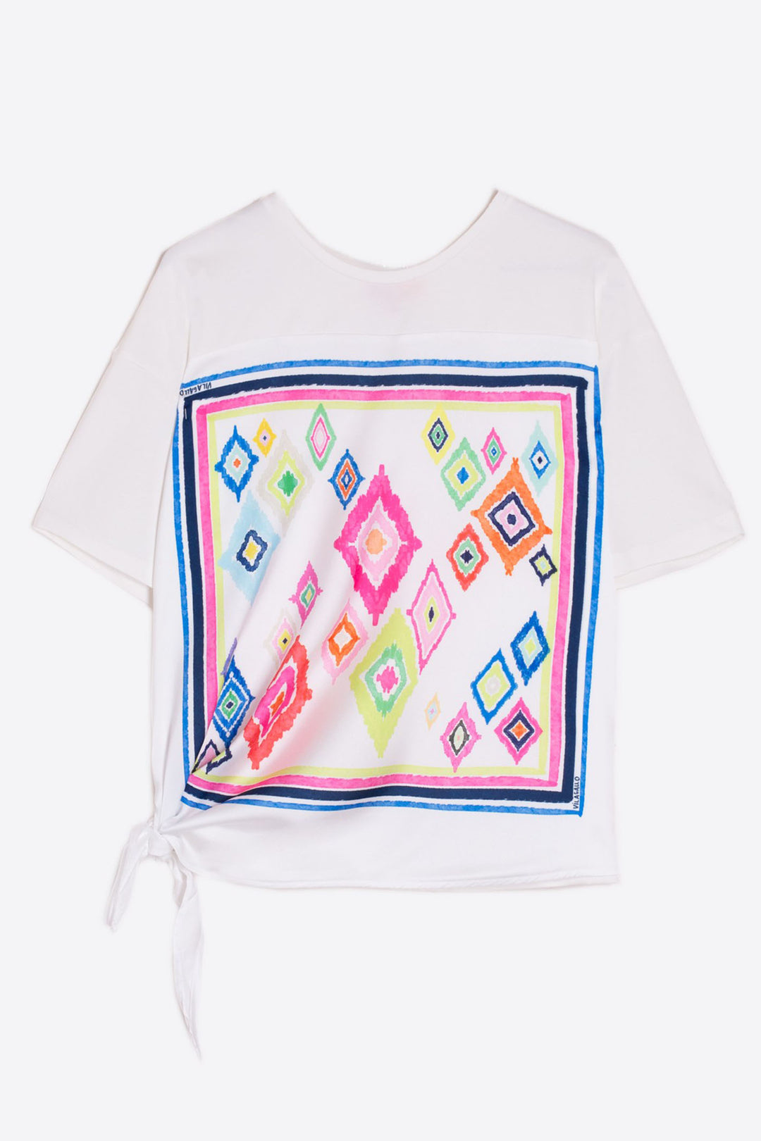 Vilagallo 31515 Victoria Diamond Ikat Print T-Shirt - Shirley Allum Boutique