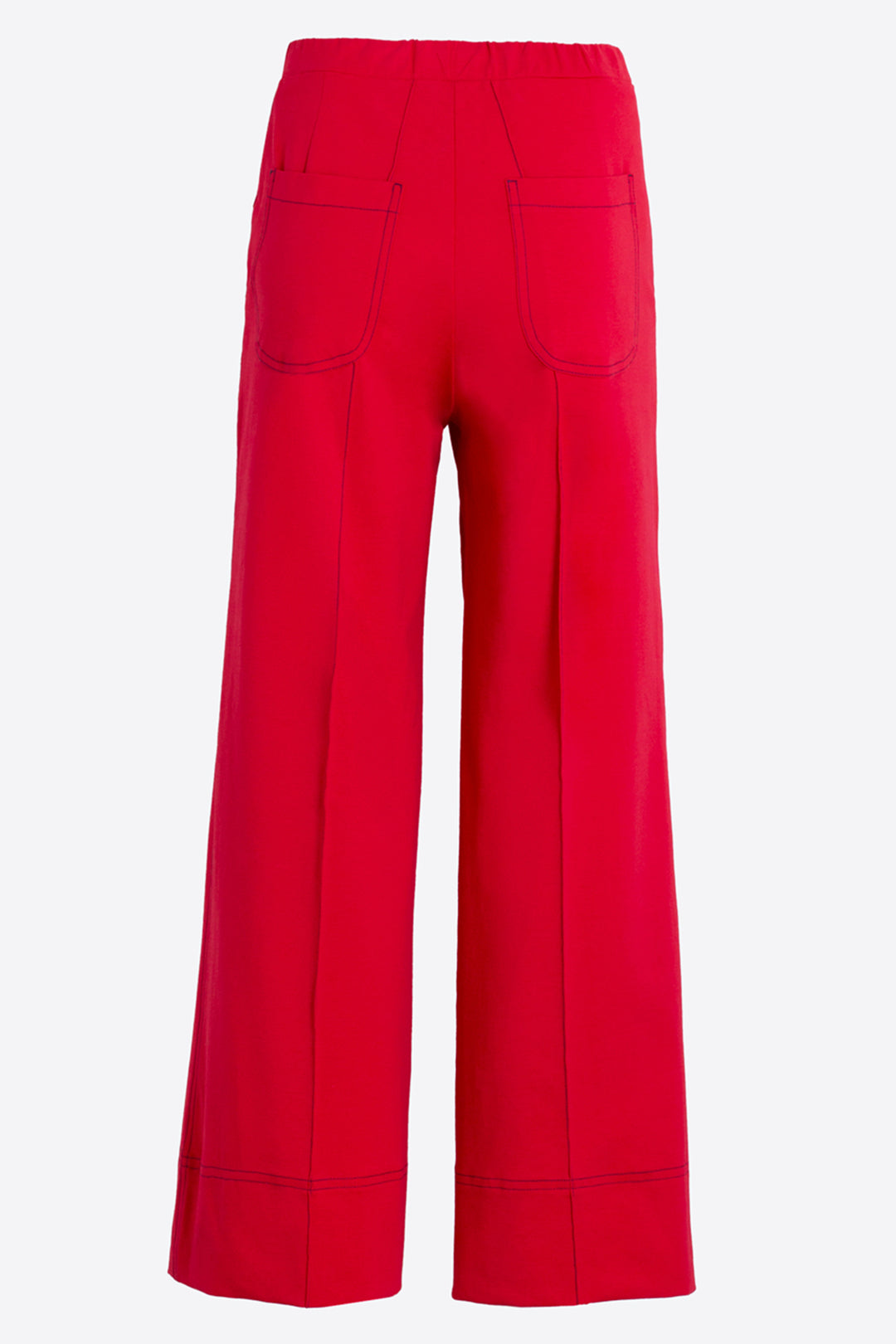 Vilagallo 33274 Red Wide-Leg Front Seam Trousers