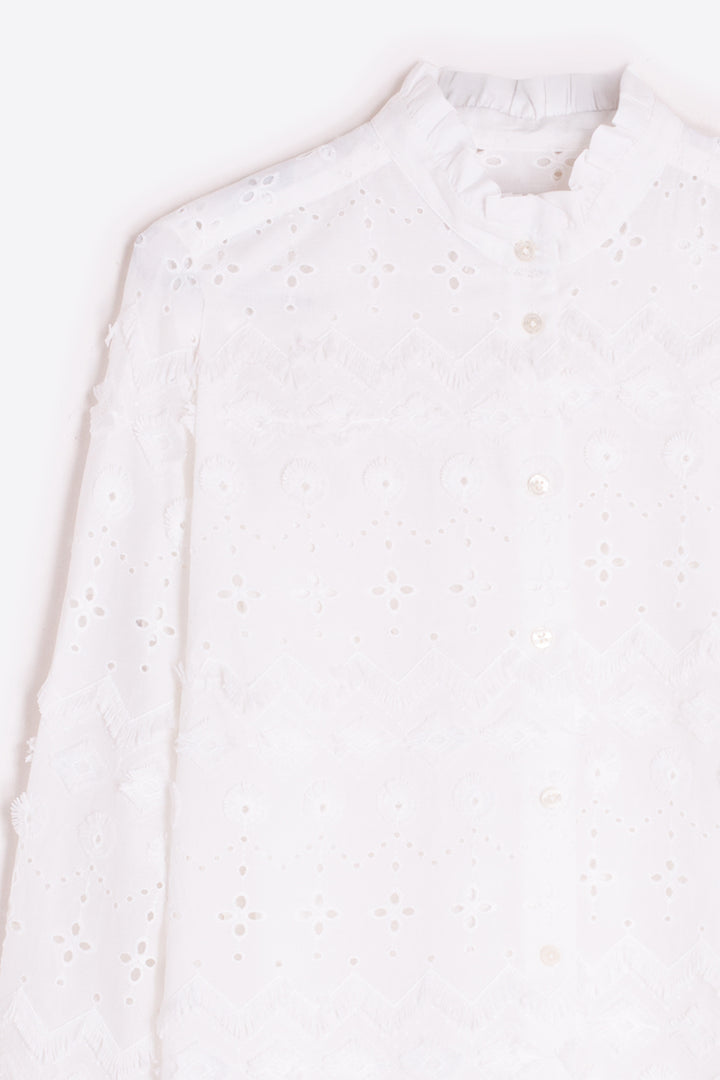 Vilagallo 33443 Bordado White Eyelet Embroidered Shirt