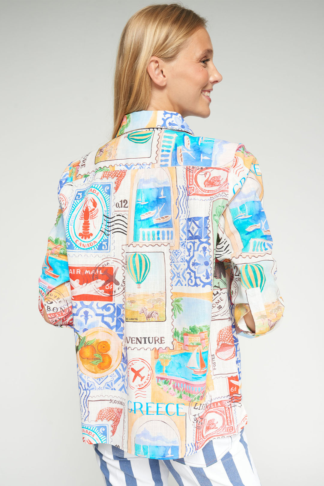 Vilagallo 33598 Sellos Travel Stamp Print Shirt