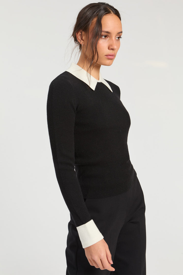 Vilagallo Black &amp; Ecru Jumper at Shirley Allum
