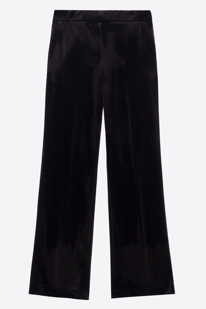 Vilagallo Black Velvet Trousers at Shirley Allum