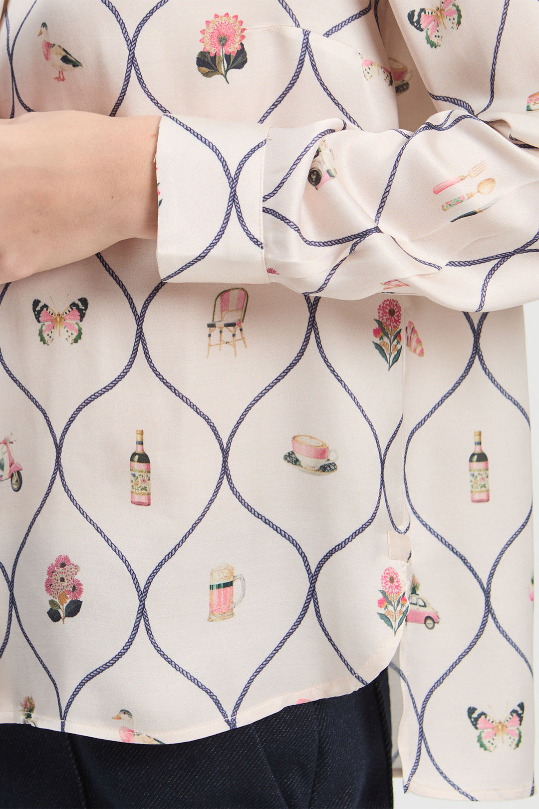 Vilagallo Braserie Print Blouse at Shirley Allum