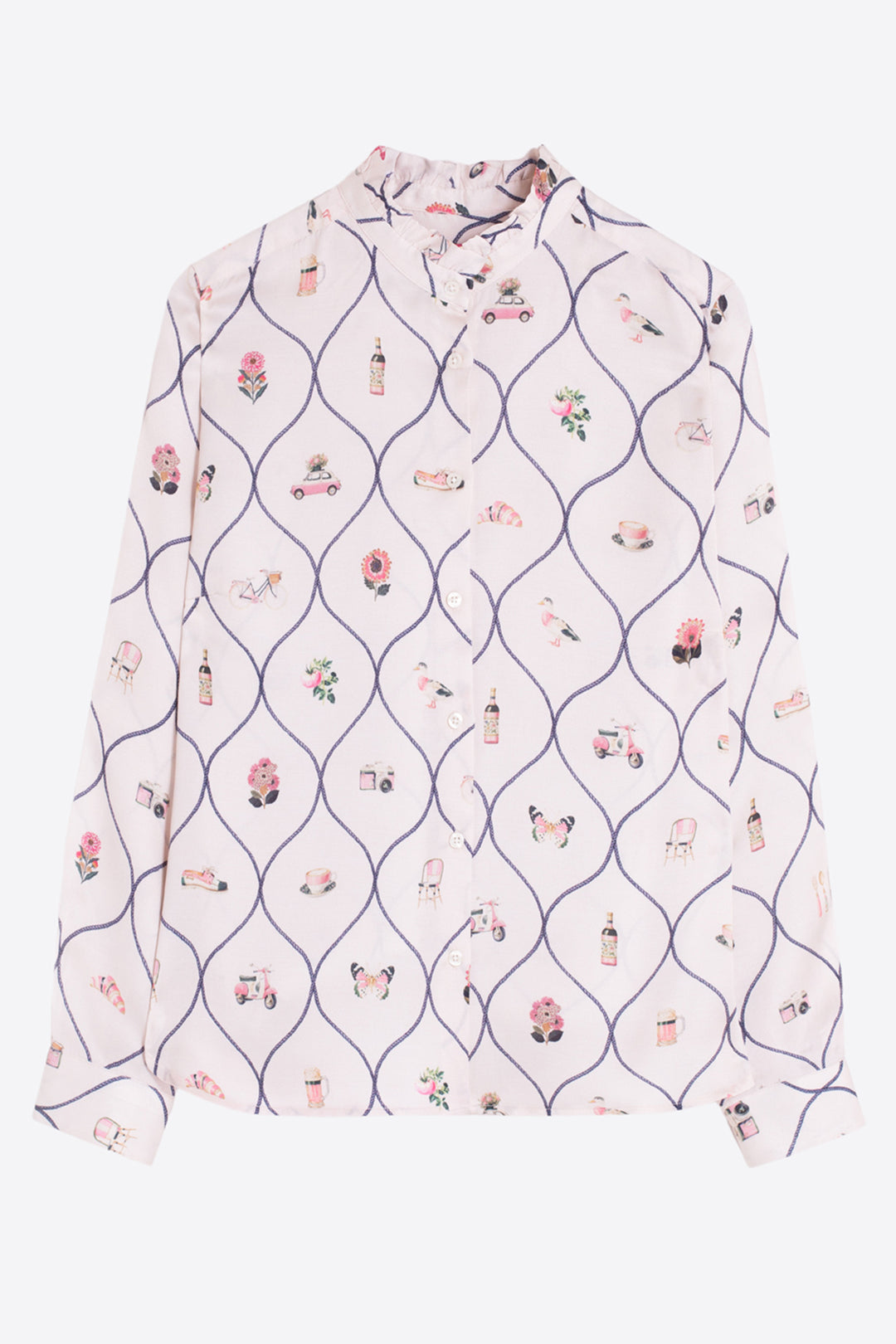 Vilagallo Braserie Print Blouse at Shirley Allum