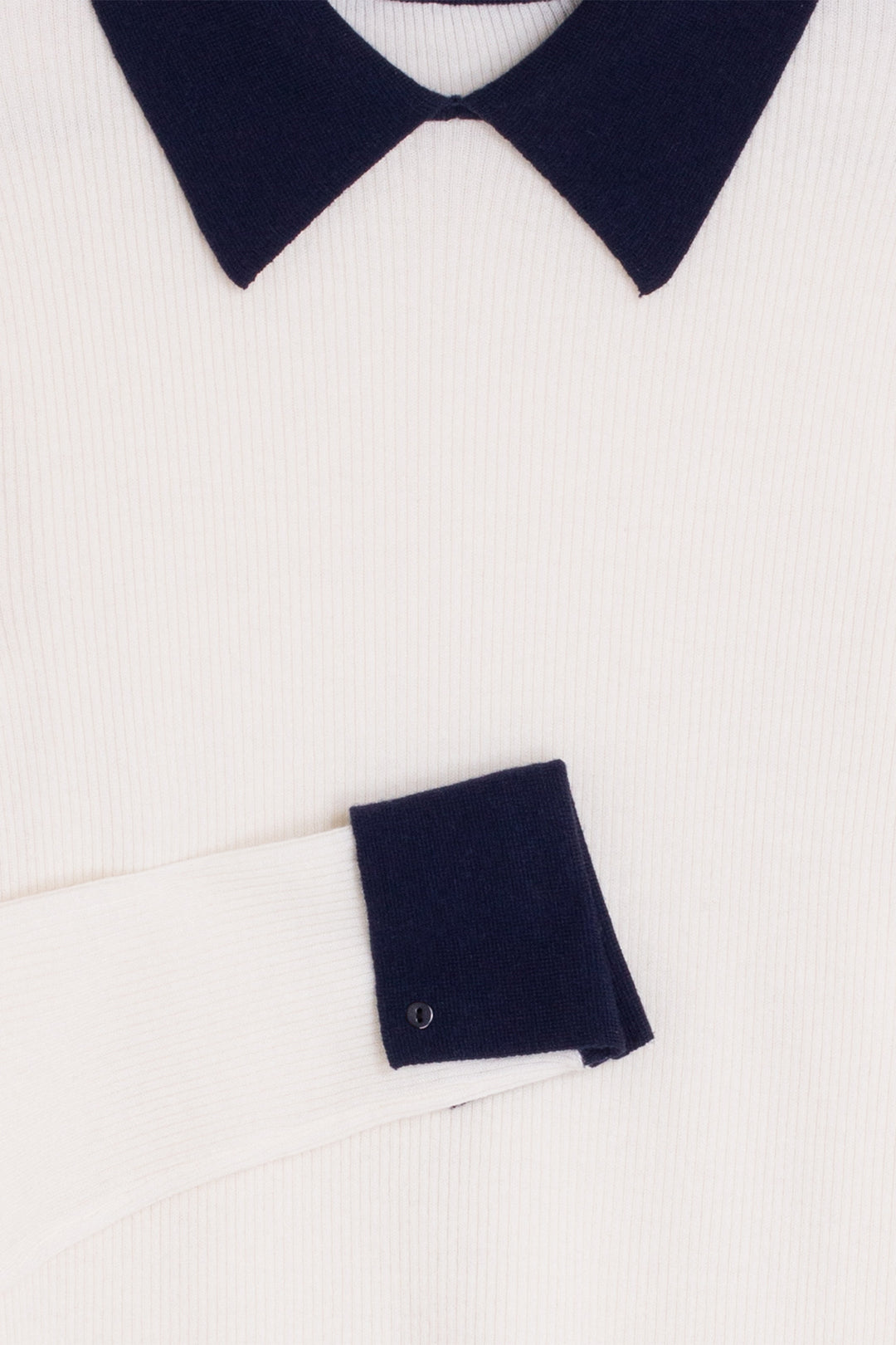 Vilagallo Ecru &amp; Navy Jumper at Shirley Allum
