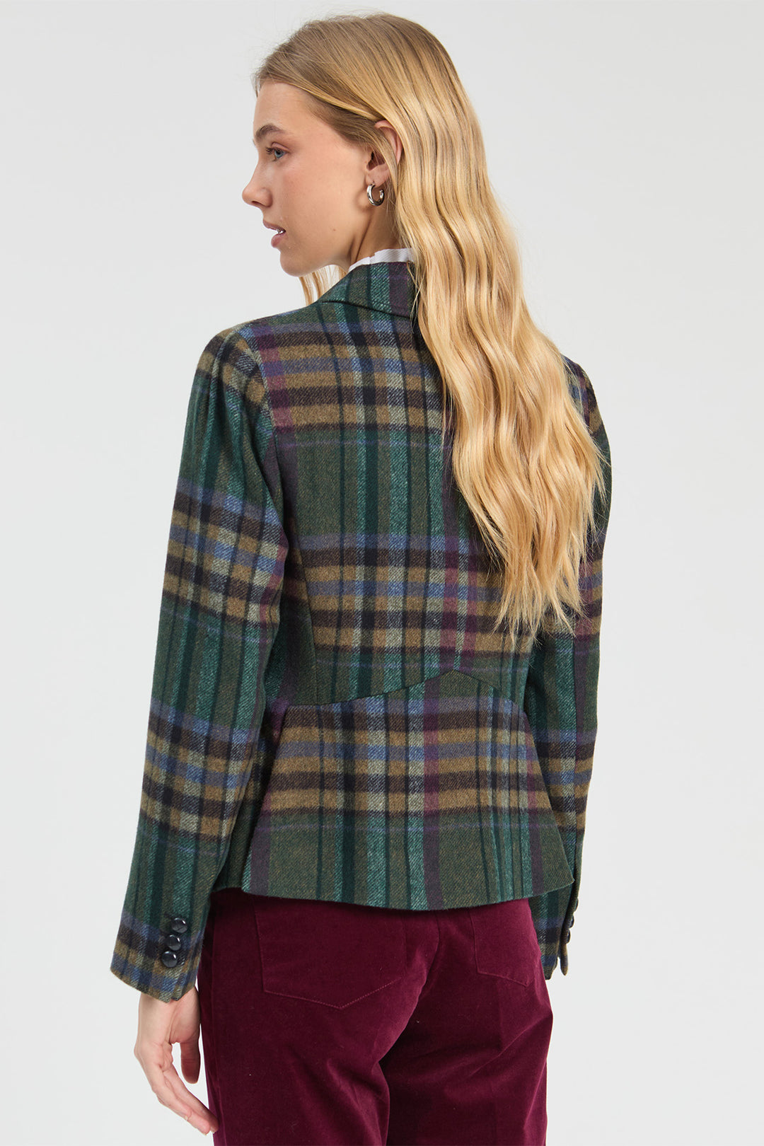 Vilagallo Italian Check Jacket at Shirley Allum