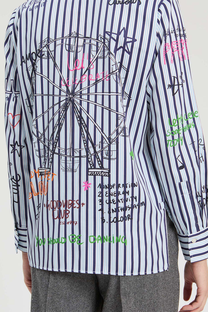 Vilagallo Noria Rayas Print Blouse at Shirley Allum