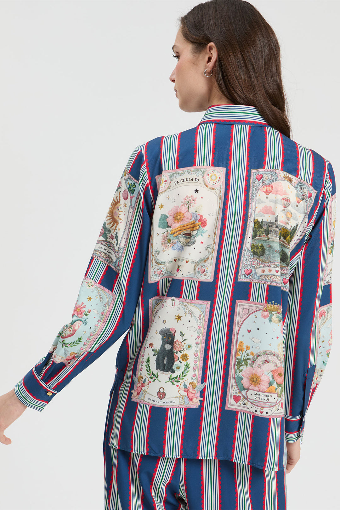 Vilagallo Rayas Madrid Print Blouse at Shirley Allum