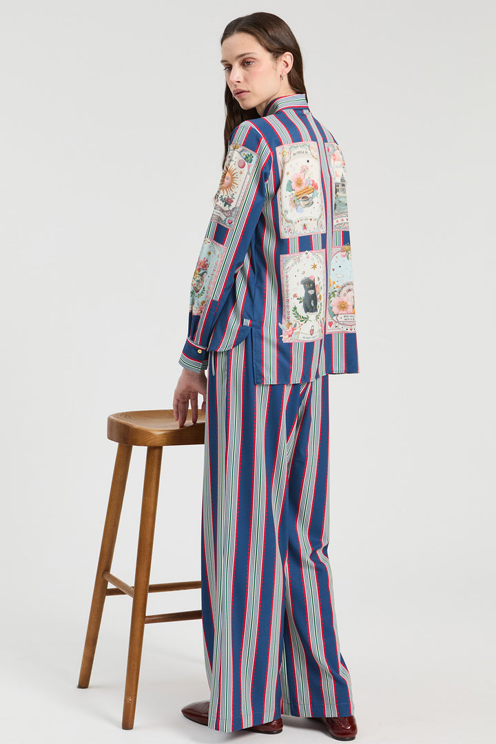 Vilagallo Rayas Madrid Print Blouse at Shirley Allum
