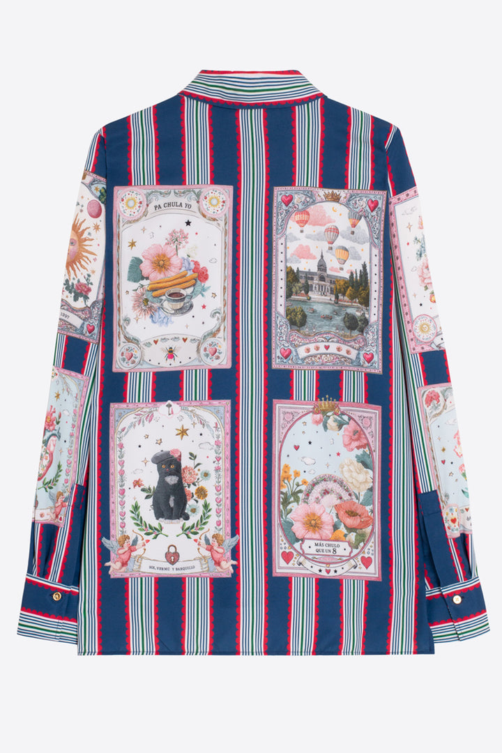 Vilagallo Rayas Madrid Print Blouse at Shirley Allum
