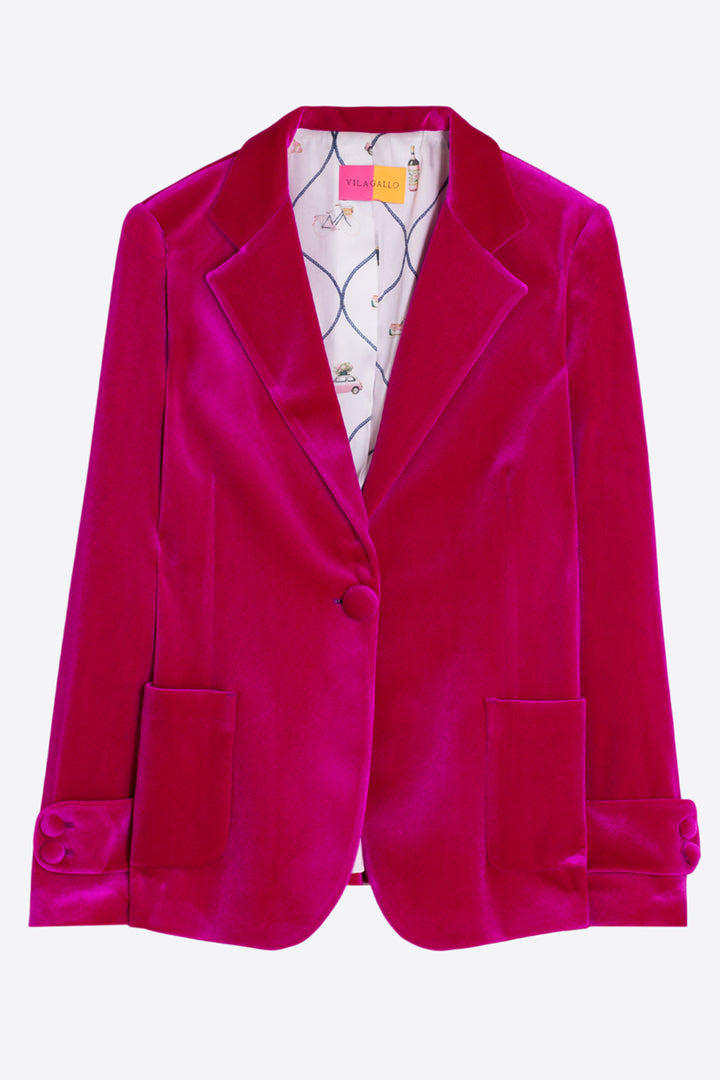 Vilagallo Rose Velvet Jacket at Shirley Allum