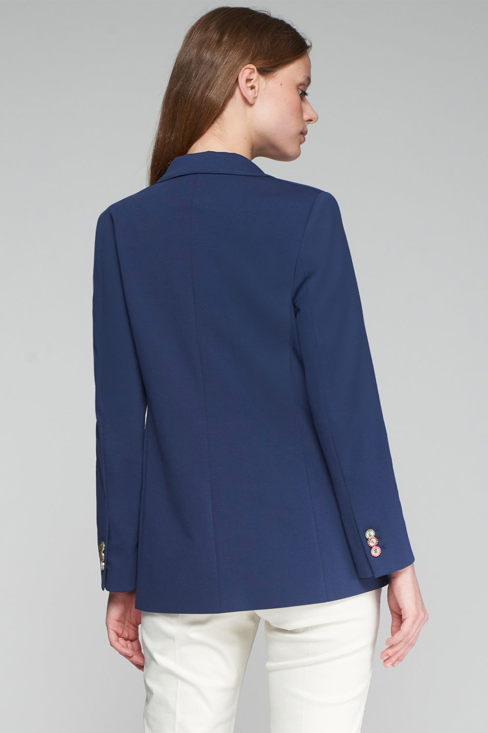 Vilagallo Tania 32184 Roma Knit Navy Blue Jacket - Shirley Allum Boutique