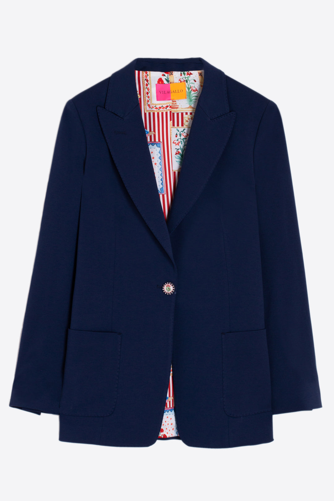 Vilagallo Tania 32184 Roma Knit Navy Blue Jacket - Shirley Allum Boutique