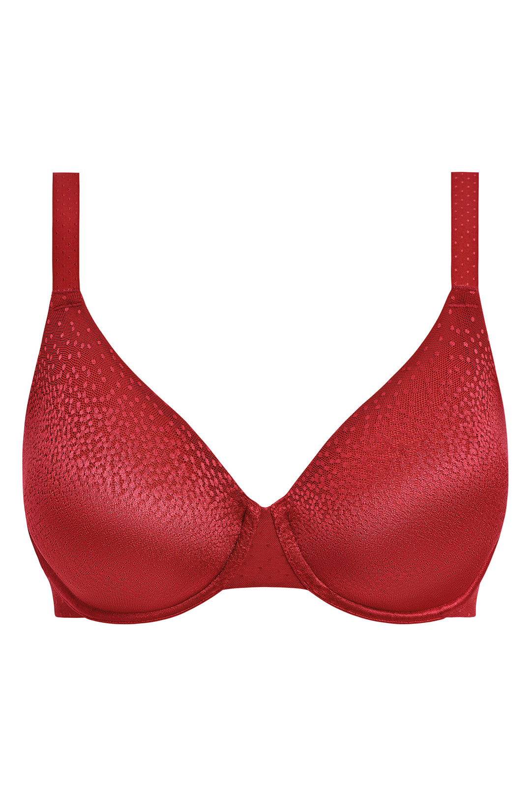 Red bra on a white background