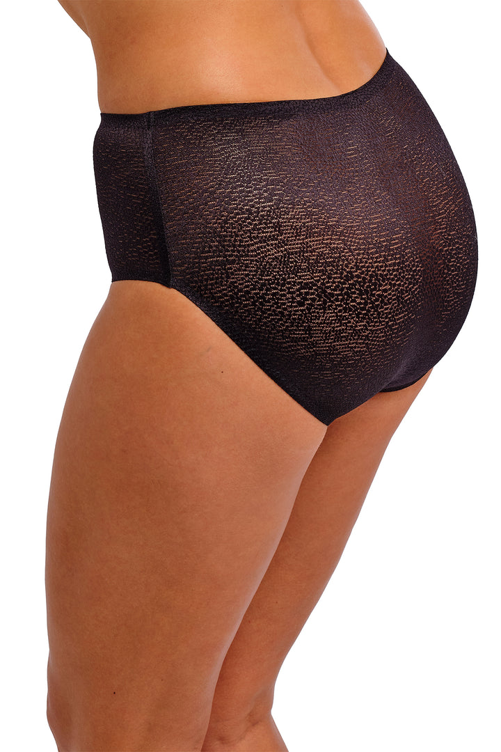 Black mesh underwear on a white background
