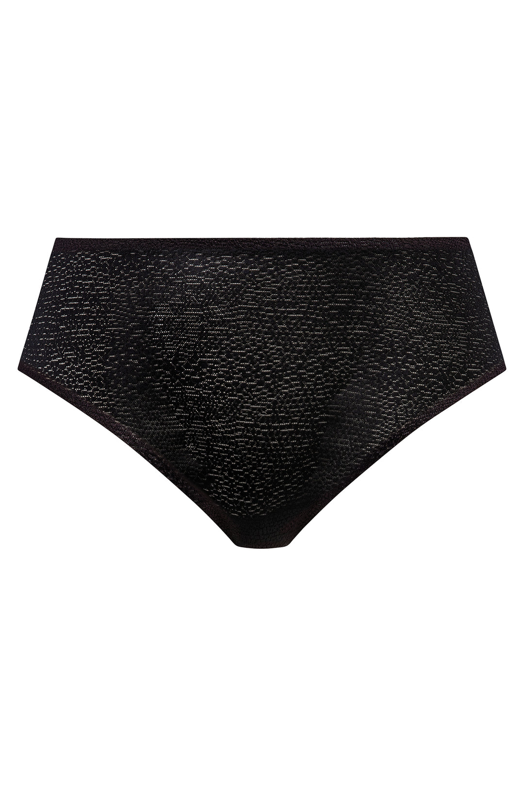 Black textured underwear on a white background