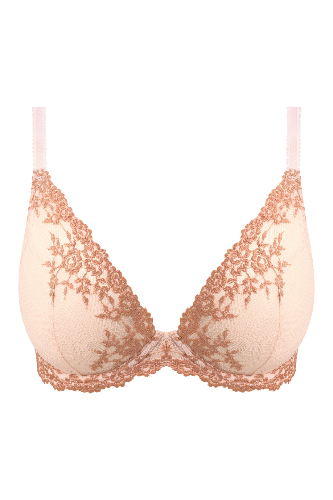 Wacoal Embrace Lace WA853291 688 Angel Wing Rose Dust Plunge Underwire Bra