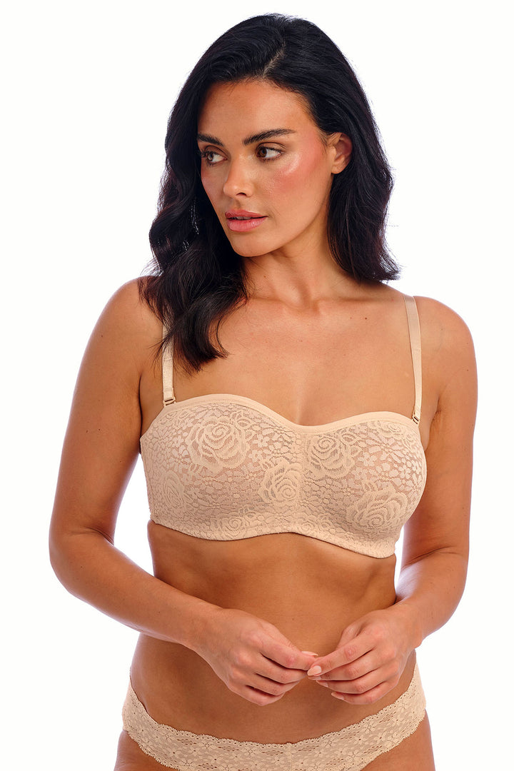 Wacoal WA854205 NUE Nude Halo Lace Strapless Bra - Shirley Allum Boutique
