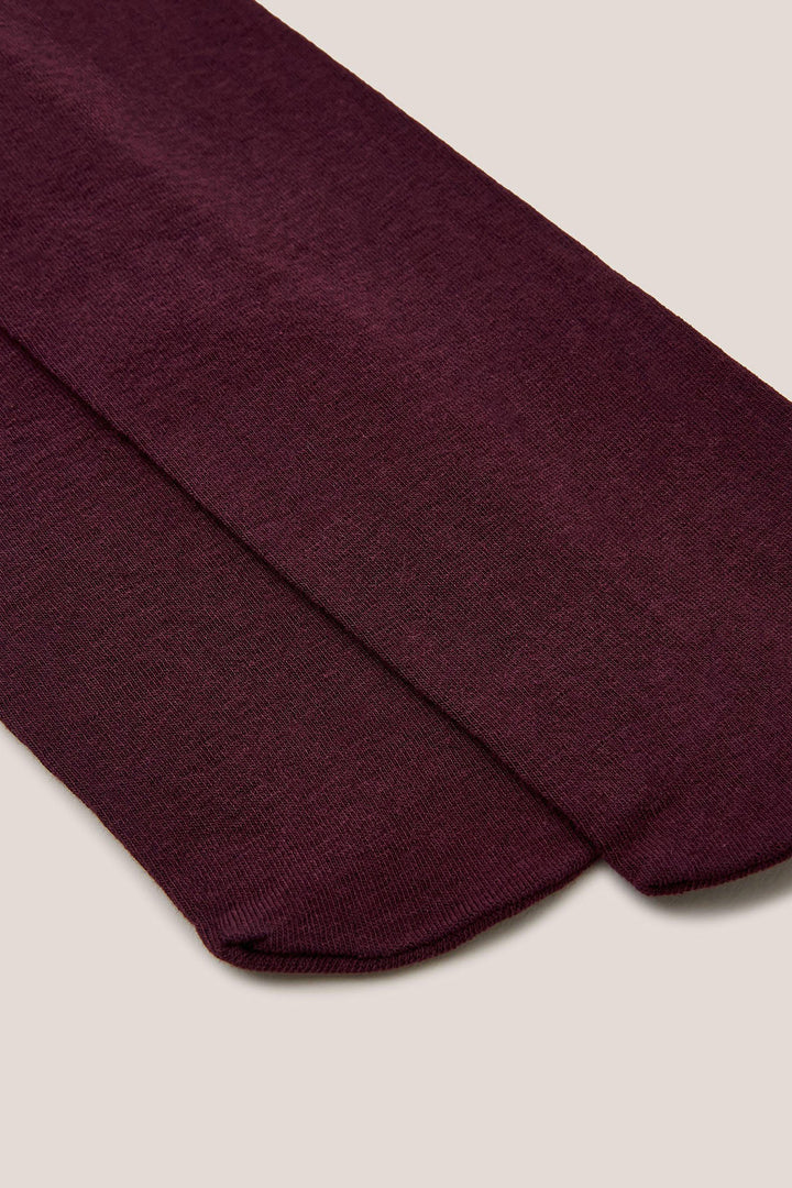 White Stuff 437179 Patty Plain DK Plum Purple Tights - Shirley Allum Boutique