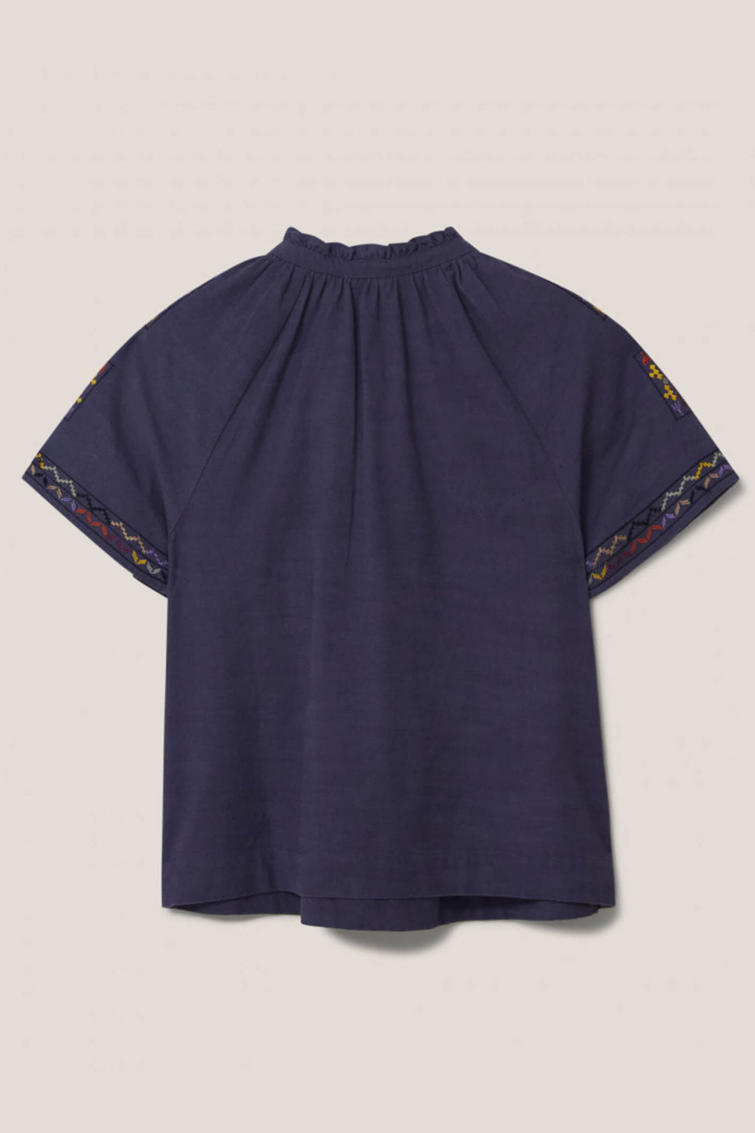 White Stuff 438691 Frida Purple Embroidered Blouse - Shirley Allum Boutique
