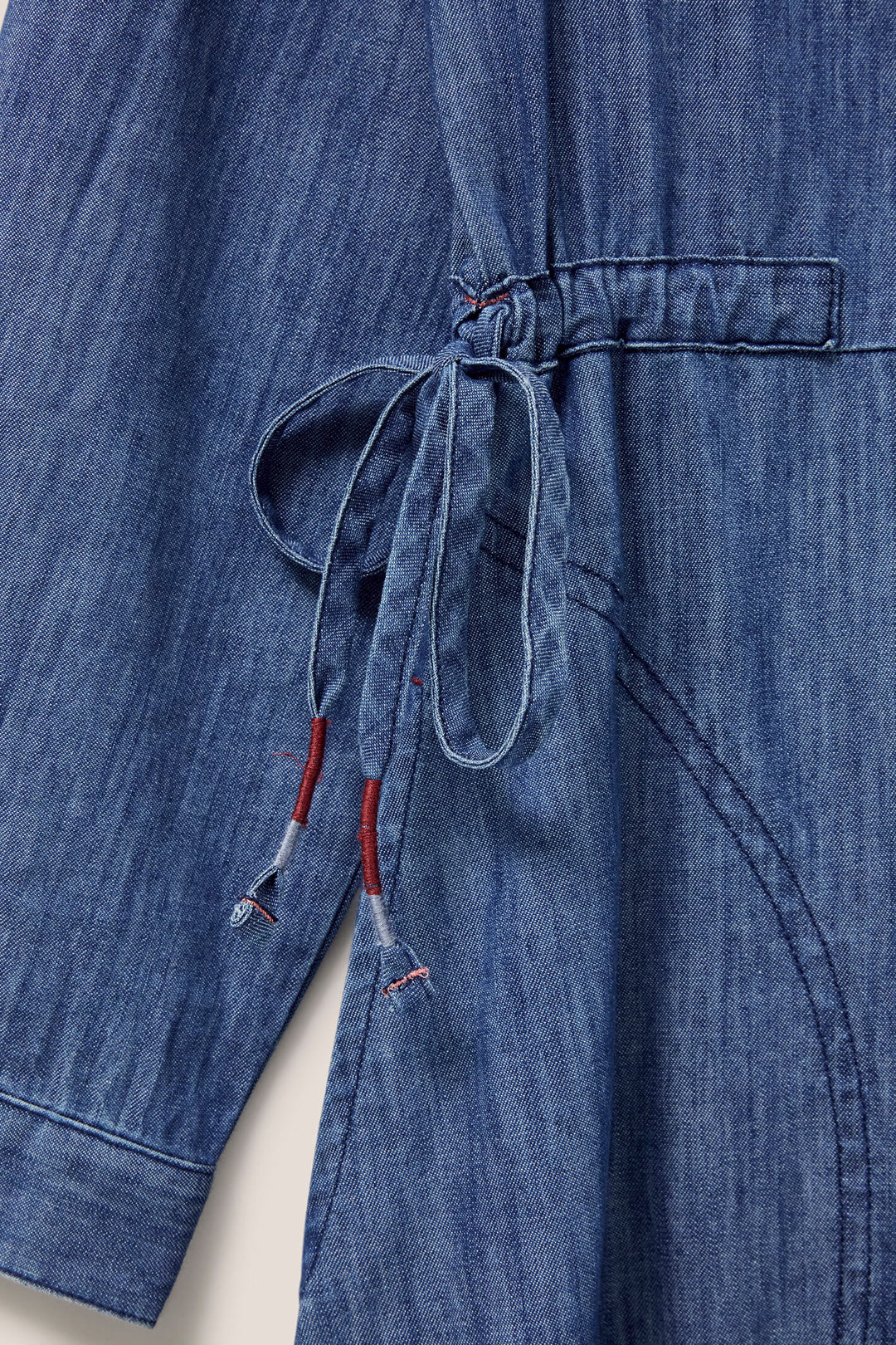 White Stuff 439496 Mid Denim Jade Blue Denim Shirt Dress - Shirley Allum Boutique