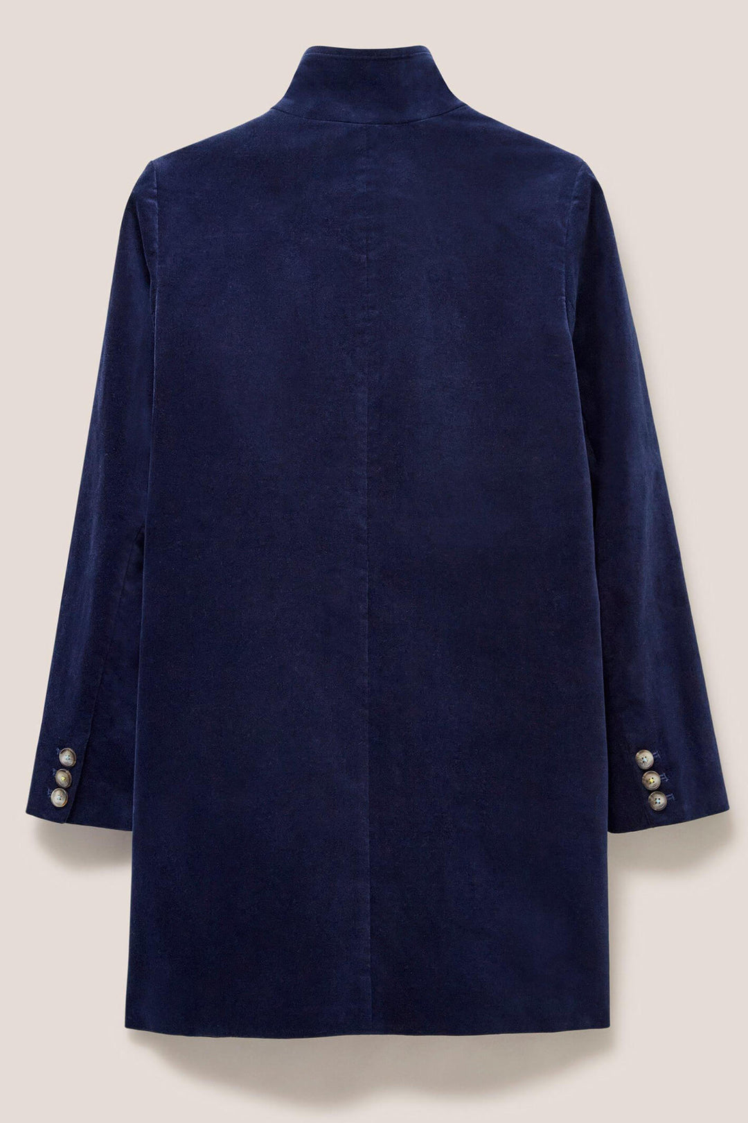 White Stuff 439515 Karla Dark Navy Velvet Coat  - Shirley Allum Boutique