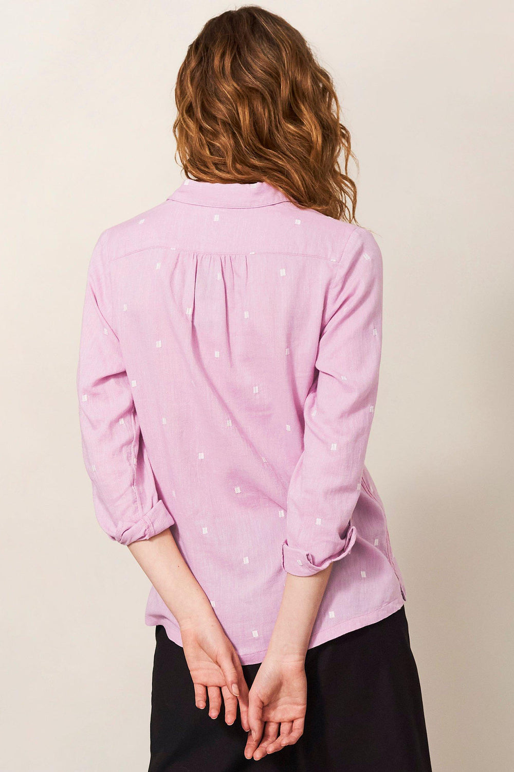 White Stuff 439531 Sophie Pink Organic Cotton Shirt - Shirley Allum Boutique