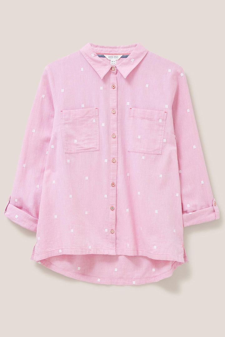 White Stuff 439531 Sophie Pink Organic Cotton Shirt - Shirley Allum Boutique