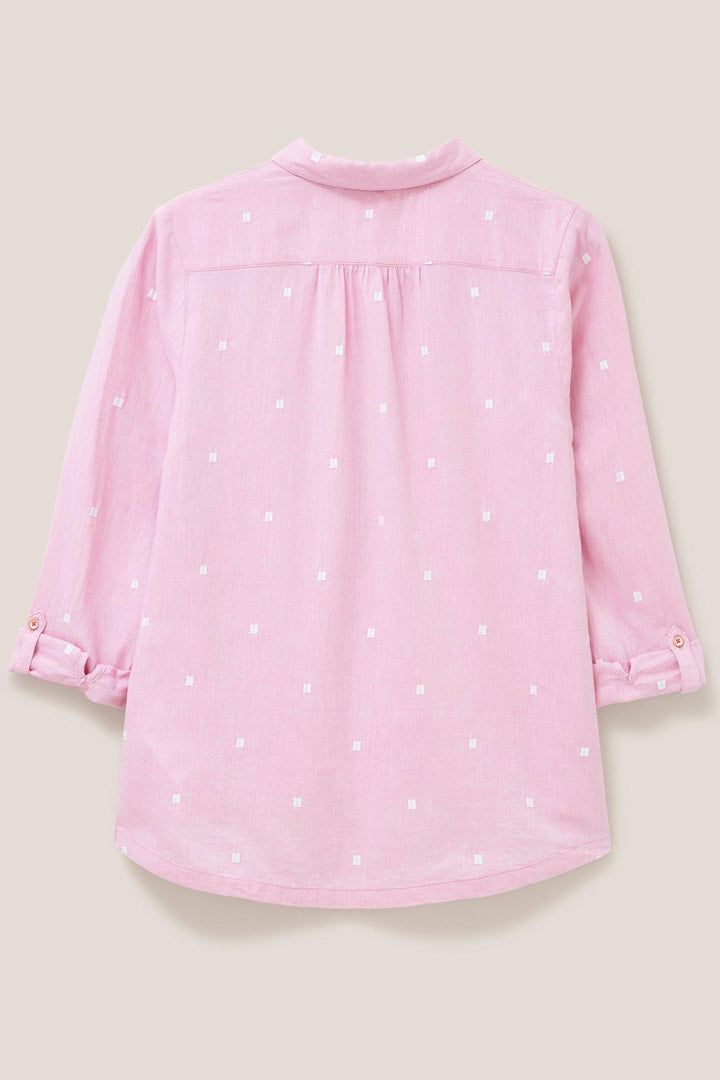 White Stuff 439531 Sophie Pink Organic Cotton Shirt - Shirley Allum Boutique