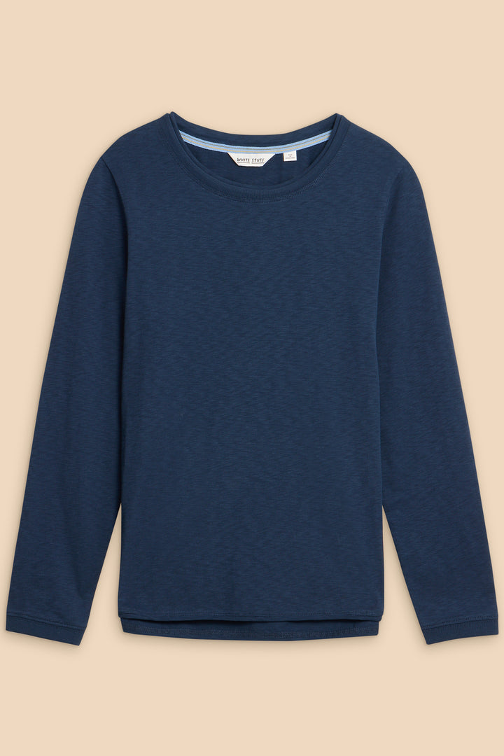 White Stuff 440353 Clara Dark Navy Long Sleeve T-Shirt - Shirley Allum Boutique
