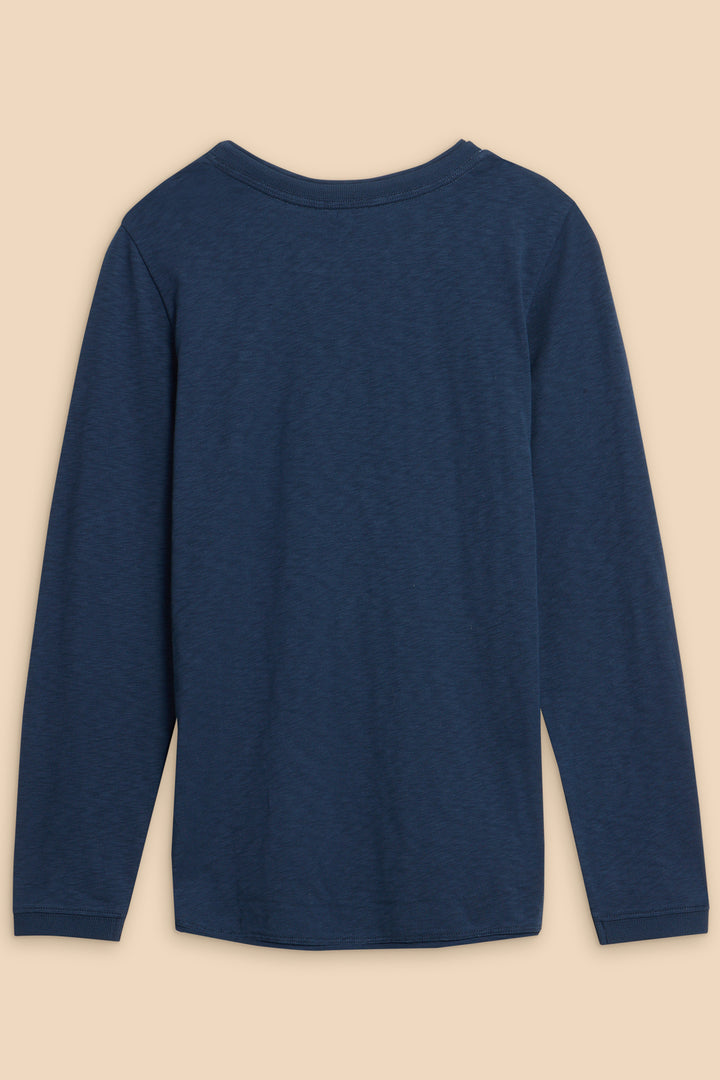 White Stuff 440353 Clara Dark Navy Long Sleeve T-Shirt - Shirley Allum Boutique