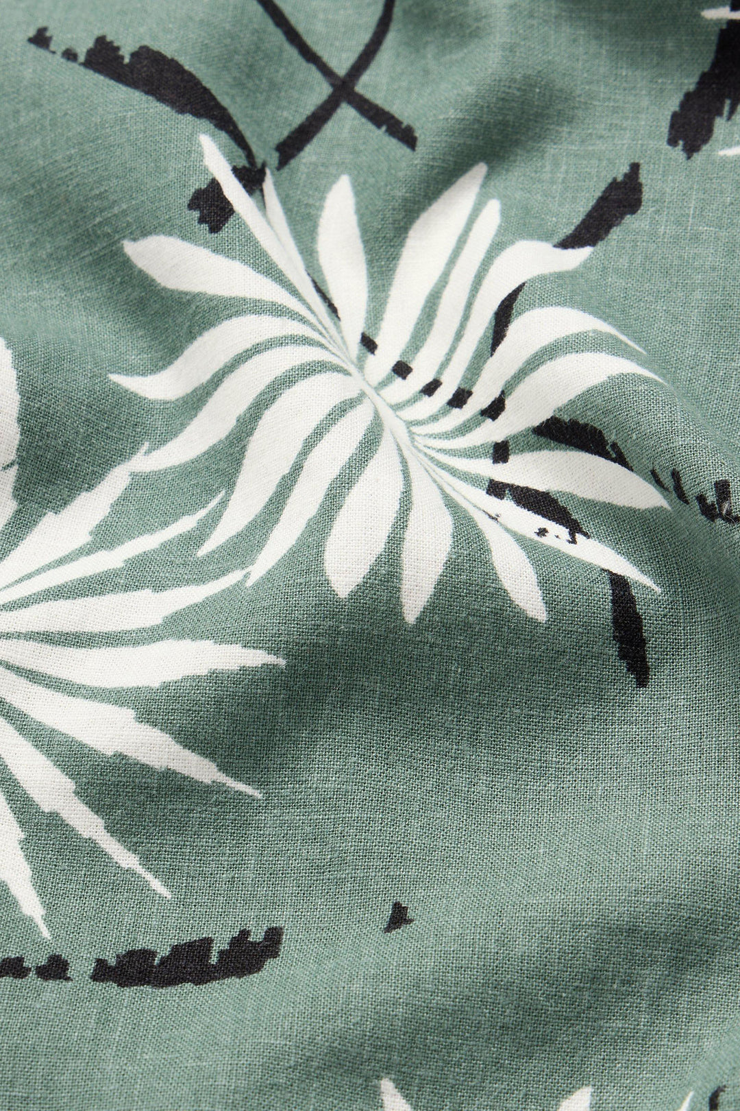 White Stuff 440383 Clemence Green Print Linen Blend Midi Skirt - Shirley Allum Boutique
